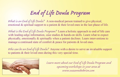 Hospice Nurse Suzanne B. O'Brien Creates End Of Life Doula Program